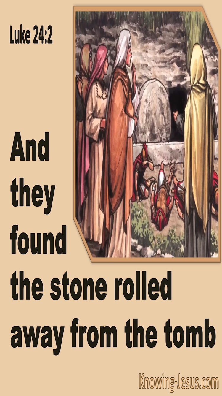 Luke 24:2 They Found The Stone Rolled Away (pink)